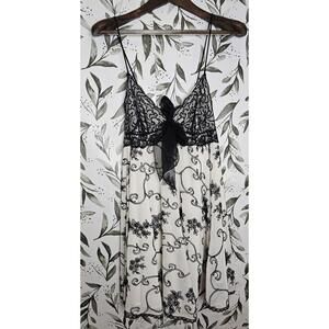 Natori Nightgown & Matching Robe White Womens Size M Lace